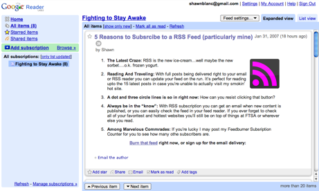 Google Reader Google Reader