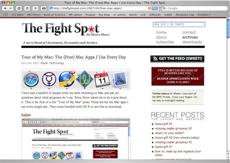 Mac OS X Safari